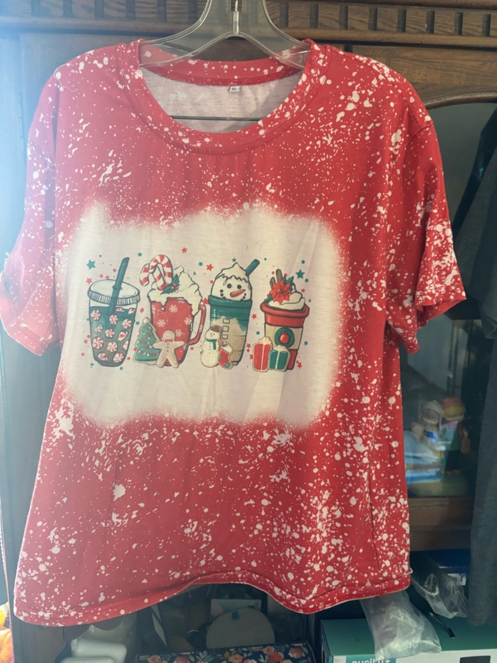 Women’s Red Holiday Graphic Tee